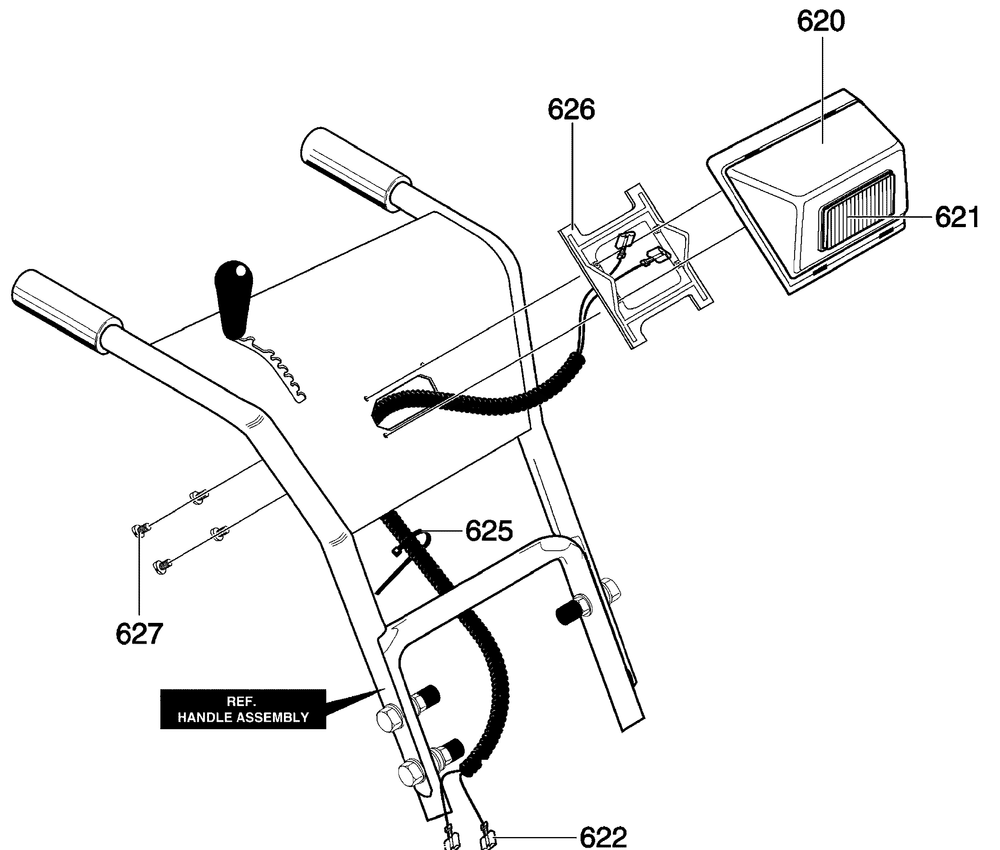 Headlight Diagram and Parts List for 629117X31A 2004 Briggs and Stratton Snow Blower